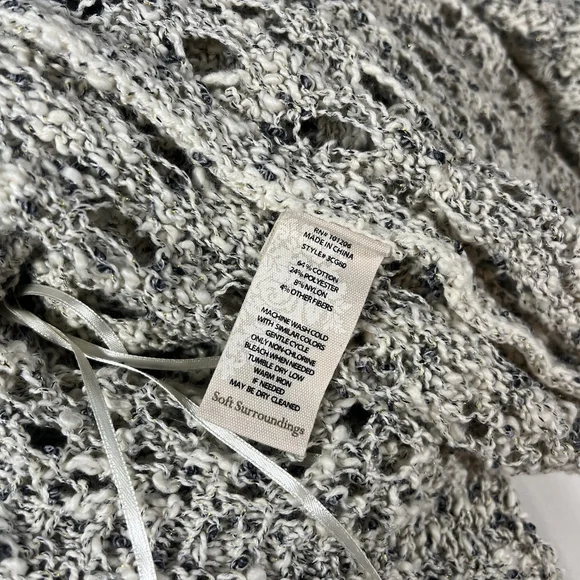 Soft Surroundings Long Sleeve Knitted Cardigan Sweater Womens Sz PS Petite Small - Picture 8 of 11